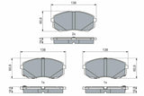 Bosch 0986460077 Front Brake Pads Low Metallic Material Compatible with Hyundai Tucson, Hyundai Sportage