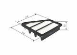 BOSCH Air Filter F026400453 - Compatible with Honda Civic 1.6 — Air & Cabin Filters