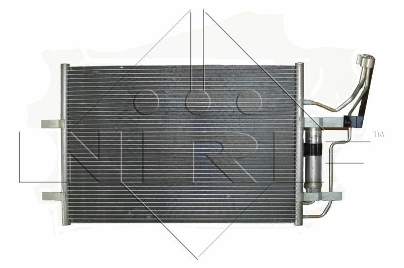 nrf mazda 3 ac condenser front view, nrf mazda 3 ac condenser side view NRF Mazda 3 A/C Condenser - Compatible with 2003-2009 Models | 550x383x17 NRF Mazda 3 A/C Condenser - 550x383x17 mazda-3, ac-condenser, nrf, automotive-parts, car-repair, climate-control, car-owners, automotive-technicians, ai-generated, reliable-performance