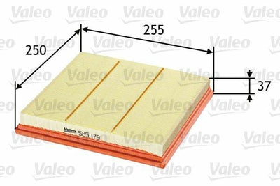 VALEO 585179 Air Filter for Opel Astra J & Cruze 1.4L-1.6L — Air & Cabin Filters
