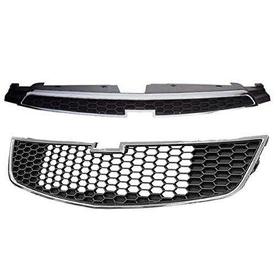 Chevrolet Cruze Grille Set - Front Upper and Lower Grill Assembly for 2009-2012 Models — Bumpers & Grilles