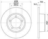 HELLA Pagid Front Brake Discs - Compatible with Land Rover Defender, Discovery I & Range Rover I — Brake Rotors & Drums
