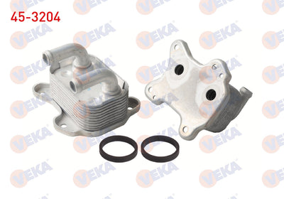 Veka 45-3204 Oil Cooler Single with Gasket Opel Corsa C 1.7 CDTi 2000-2006 /Astra G 1.7 DTi 1998-2005 /Combo C 1 — Oil System