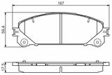 BOSCH 0986495169 - Brake Pad Front 13-Rav.4 Brake Pads