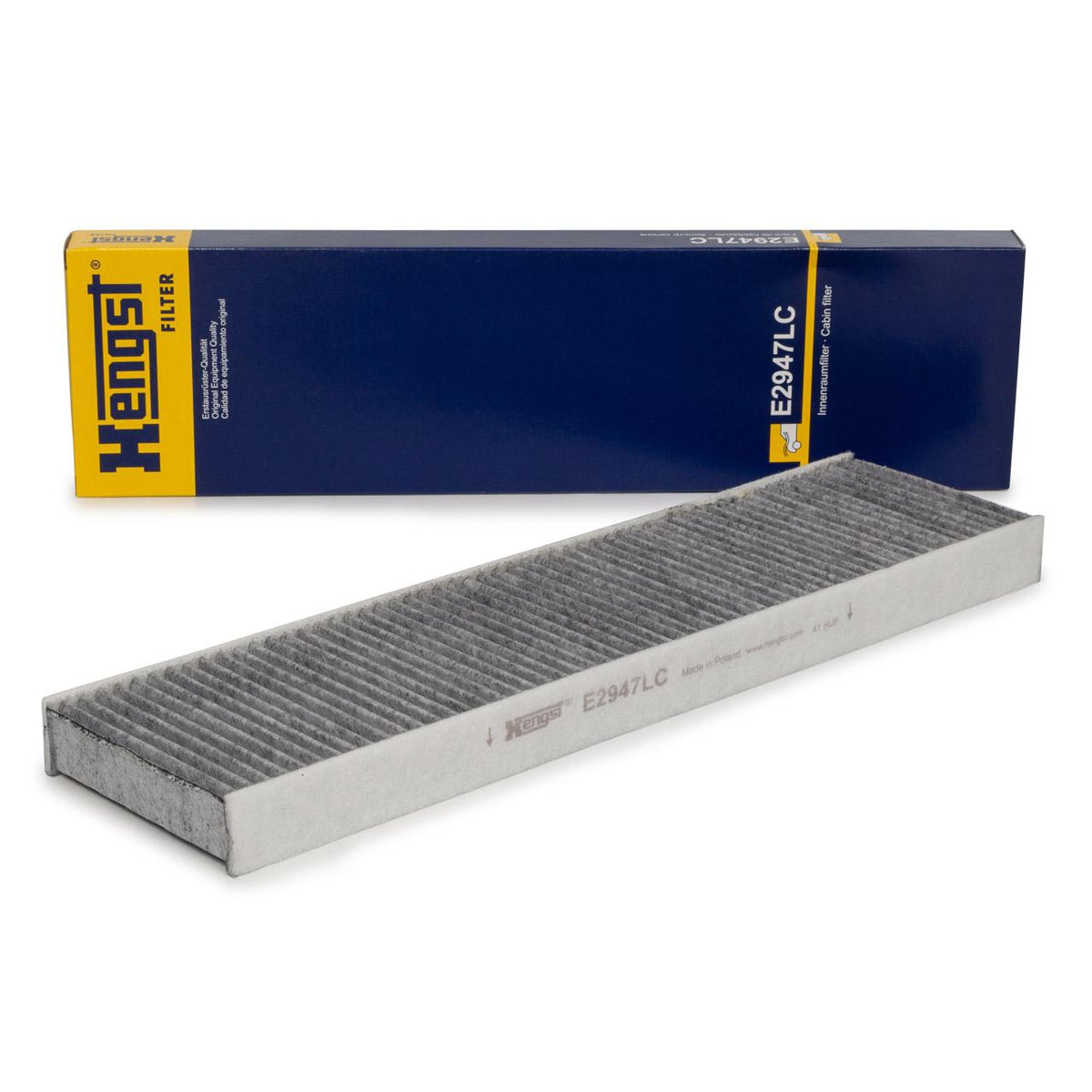 Hengst E2947LC Cabin Air Filter Mini Cooper R55/R56/R57 with Carbon N12 14-18 — Air & Cabin Filters