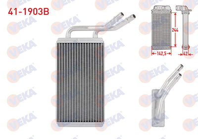 Veka 41-1903B Heater Core Brazing Ford Transit (Fa_ _) 2.4 TDCi 2000-2006 — Heater & Blower