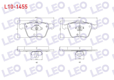 LEO L10-1455 Brake Pad Front Volvo Xc90 I 2.5 T 2002-2014 — Brake Pads
