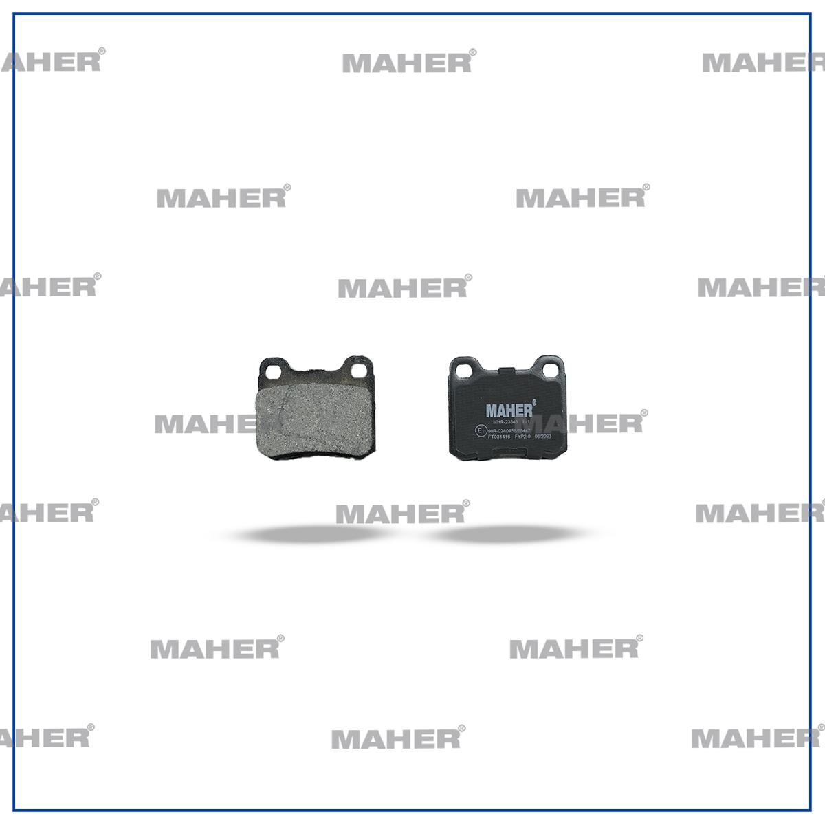 MAHER 23543 Brake Pad Mercedes 93-95 W124 E Series / Mercedes 82-93 W201 190 Series Rear — Brake Pads