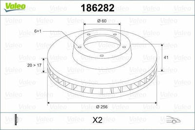 VALEO 186282 Front Brake Disc for Astra F Hatchback, Station Wagon & Tigra — Brake Rotors & Drums