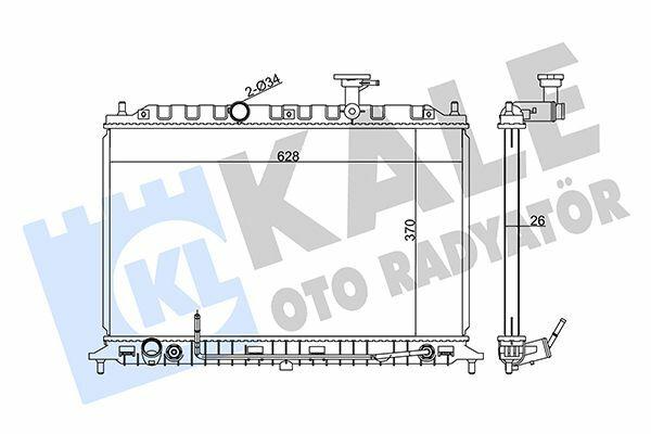 KALE 359100 Radiator for 07 Rio 1.4-1.6 16V — Radiators & Fans