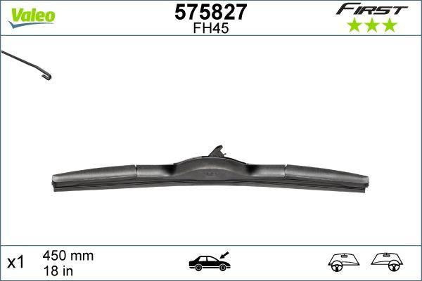 Valeo 575827 Wiper Blade Single 45Cm First Hıbrıd Opel Insignia A — Wipers