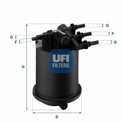 UFI FILTRE Fuel Filter - Compatible with Kangoo, Laguna and 3 more models — Fuel Delivery