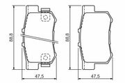 bosch-brake-pads-rear-03-07-honda-crv, bosch-0986494358-back-view, bosch-brake-pad-specifications BOSCH Brake Pads Rear 0986494358 - Low-Metallic Metal with Wear Indicators for Honda CR-V Owners and Mechanics | 15.5 mm Thickness BOSCH Brake Pads Rear for 03-07 Honda CR-V bosch, brake-pads, honda-crv, vehicle-maintenance, mechanics, low-metallic, braking-system, car-parts, auto-accessories, ai-generated