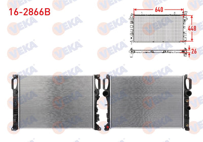 Veka 16-2866B Water Radiator Brazing Mercedes CLS (C219) CLS 350 A-T / M-T 2004-2011 / E Series (W211) E 2 — Radiators & Fans