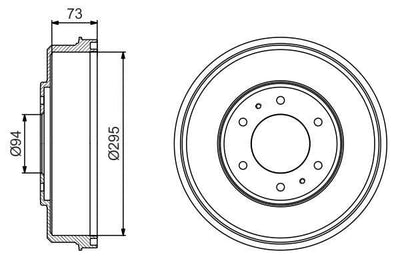 BOSCH 0986477232 Freight Drum Assembly 06-16 MI.L200 2.5 - 2 Pieces — Axles, CV Joints & Boots