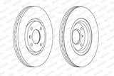 FERODO Front Brake Disc DDF1152 — Brake Rotors & Drums