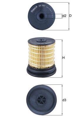 Mahle KX397 Fuel Filter Captiva Antara A22dm 11 — Fuel Delivery