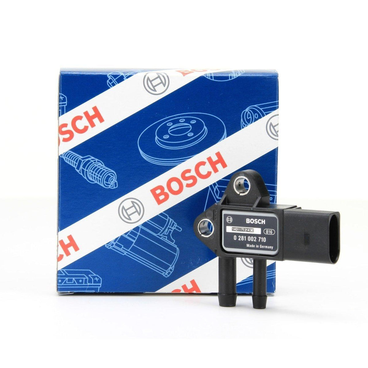 Bosch Exhaust Pressure Sensor - Volkswagen Transporter T5 1.9 TDI — Vehicle Sensors & Switches