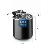 ufi diesel fuel filter for mercedes benz, technical specifications of ufi diesel fuel filter UFI Diesel Fuel Filter for Mercedes Benz Vito and Sprinter | 100mm Height | 87mm Diameter UFI Diesel Fuel Filter for Mercedes Benz ufi, diesel-fuel-filter, mercedes-benz, vito, sprinter, vehicle-maintenance, fuel-system, car-parts, auto-accessories, ai-generated