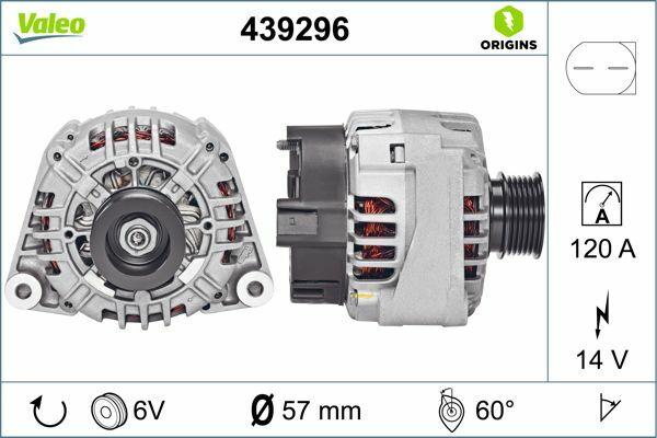 VALEO 439296 Alternator for Mercedes - 120A Charging Current — Starting & Charging