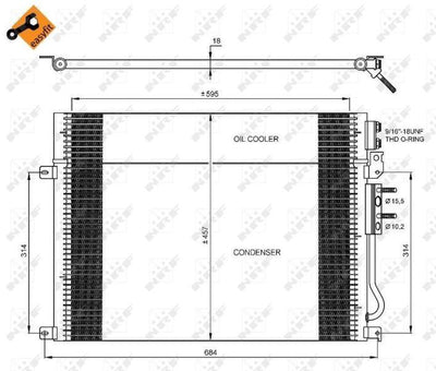 NRF 35920 A/C Condenser Commander Grand Cheroke III (618×456×20) — Condensers & Evaporators