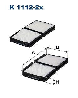 Filtron K1112-2X Cabin Air Filter Mazda 323/626 97-02 Twin — Air & Cabin Filters