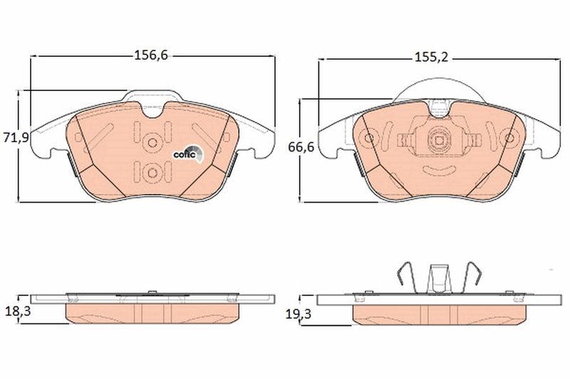TRW GDB1925 Brake Pad Front Freelander II/C5/Mondeo IV/Evoque — Brake Pads
