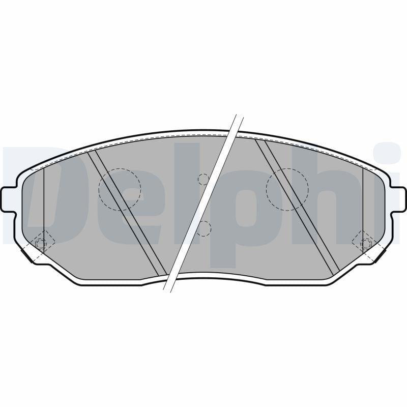 delphi lp1849 brake pads for sorento, delphi front brake pads close-up view, delphi brake pads installation example DELPHI LP1849 Front Brake Pads for Sorento | High-Quality Low-Metallic Material Suitable for 2002-2006 Models DELPHI LP1849 Brake Pads for Sorento | Mechanical Support brake-pads, delphi, sorento, front-brake-pads, car-parts, auto-repair, mechanic-tools, vehicle-safety, low-metallic, ai-generated