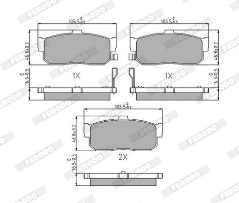 Ferodo FDB796 Brake Pad Rear Nissan Almera Maxima 96-00 95-03 — Brake Pads