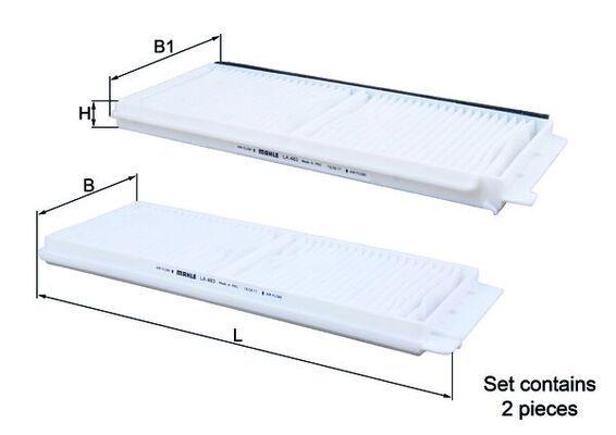Mahle LA483-S Cabin Air Filter Mazda 2 (De) 1.3:1.5 08-14 — Air & Cabin Filters