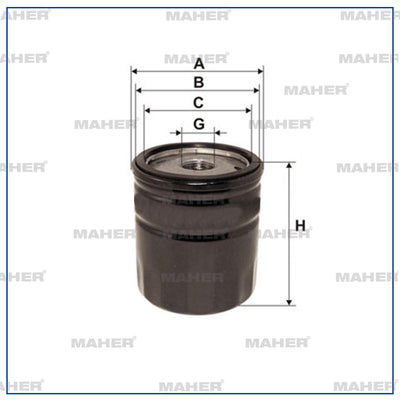 MAHER 23779 Oil Filter Partner / Berlingo / 508 / 407 99= / Astra L / Combo E / Corsa F / Crossland X / Grandla — Oil Filters