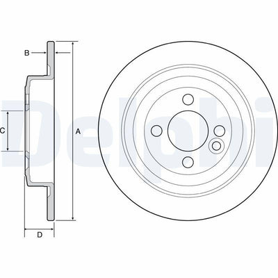 Delphi BG4560C Brake Disc (Twin Pack)-Painted, Deliksiz — Brake Rotors & Drums