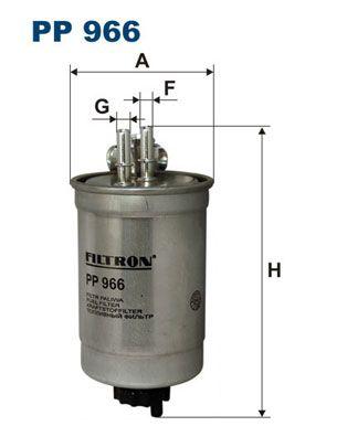 Filtron PP966 Diesel/Fuel Filter Fiat Doblo Palio Siena Punto II Strada 1.9D 99- — Fuel Delivery