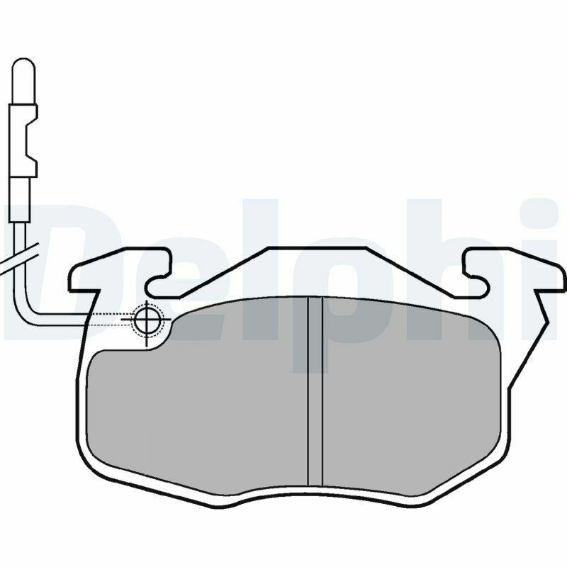 Delphi LP490 Brake Pad Set for R9, R11, R19 - Low-Metallic Material — Brake Pads