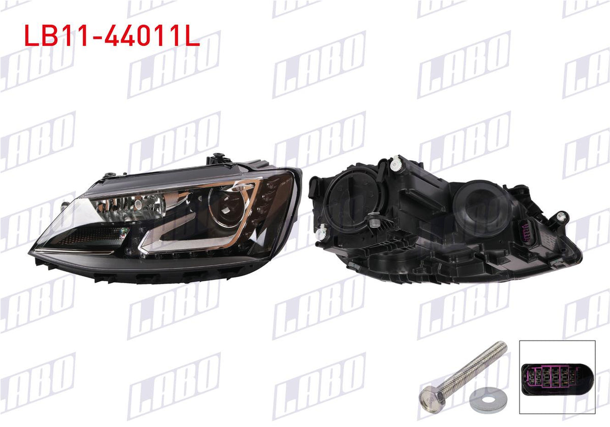 LABO LB11-44011L Headlight Left Xenon Volkswagen Jetta IV (162) 2015 — Headlights