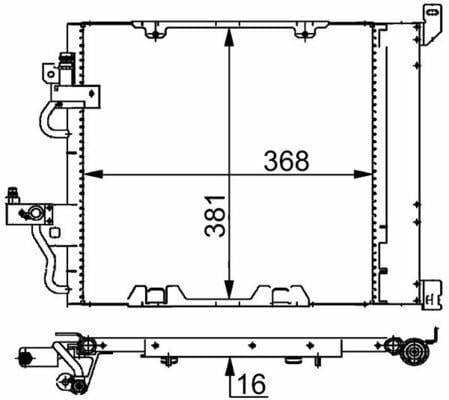 MAHLE AC376000S Climate Condenser - Compatible with Astra H 1.3D-1.7D — Condensers & Evaporators