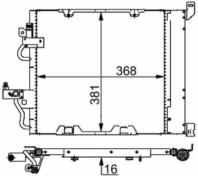 MAHLE AC376000S Climate Condenser - Compatible with Astra H 1.3D-1.7D — Condensers & Evaporators