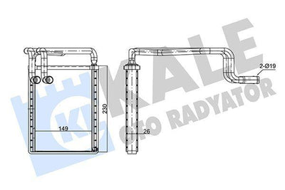 Kale Radiator 347410 - Heating System for Hyundai Sonata 2005-2010 — Radiators & Fans