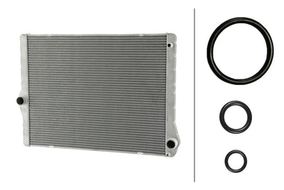 Hella 8MK366301-861 Motor Water Radiator BMW N52 N53 F10 09 > 11 F01 09 > 15 — Radiators & Fans