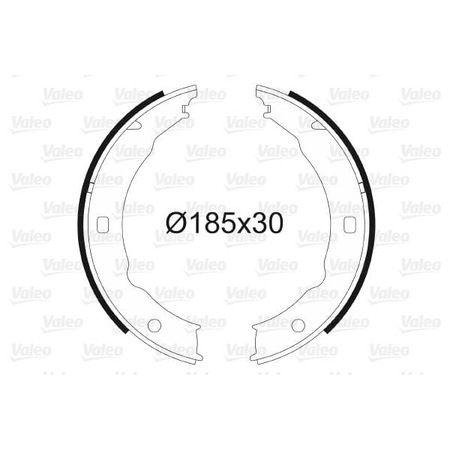 Valeo 564018 Parking Brake Shoe Peugeot 406 P607 — Brake Cables & Hardware