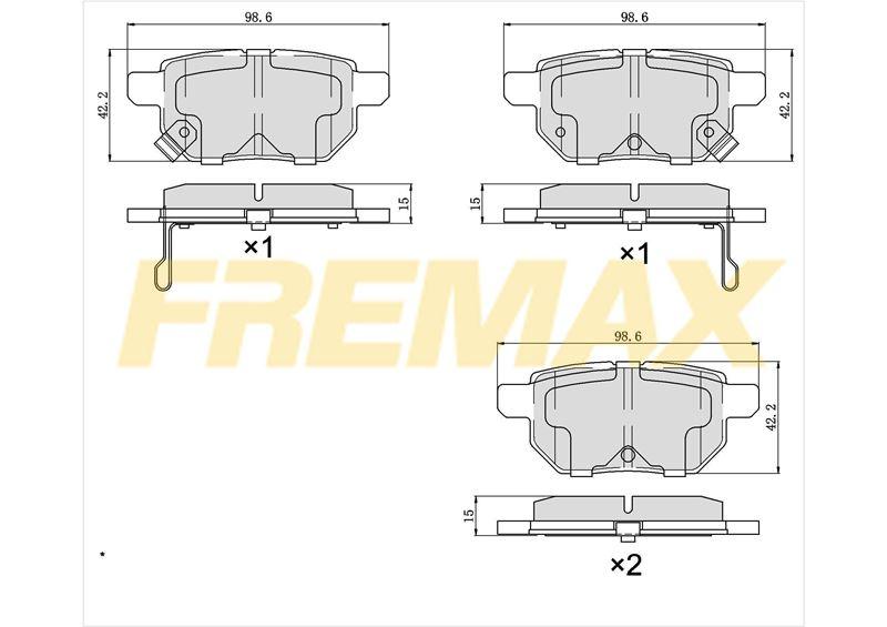 Fremax FBP-1642 Rear Brake Pad (Corbon Formula) Toyota Corolla E150 07-14 — Brake Pads