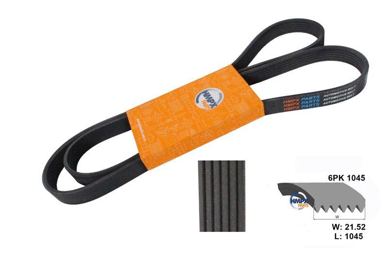 HİMPEKS 6PK 1045 Fan Belt Golf5-Jetta-Caddy 1.6-2.0 FSI-1.9 D Aaz-Bse-Blr