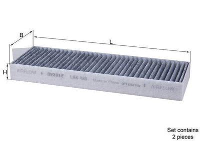 Mahle LAK428-S Cabin Air Filter 3008 /5008 /Partner Tepee /Rifter /Expert — Air & Cabin Filters
