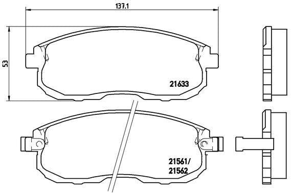 Brembo P56021 Brake Pad Front Low-Met Suzuki — Brake Pads