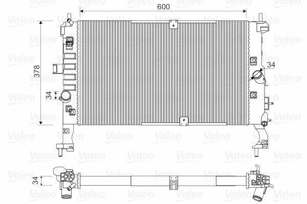 valeo-water-radiator-opel-meriva, opel-meriva-radiator-installation-view VALEO Water Radiator - High-Quality for Opel Meriva 1.3 & 1.7CDTI | 600mm x 370mm VALEO Water Radiator for Opel Meriva - Durable Aluminum valeo, water-radiator, opel-meriva, car-parts, mechanics, aluminum-radiator, engine-cooling, car-owners, radiator-replacement, ai-generated