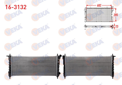 Veka 16-3236 Water Radiator Mechanical Opel Corsa B 1.0i 12V M-T 1993-2000 — Radiators & Fans