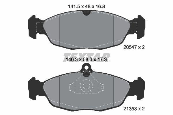 Textar 2054701 Brake Pad Opel Astra F /Corsa B /Vectra A Front — Brake Pads