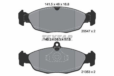 Textar 2054701 Brake Pad Opel Astra F /Corsa B /Vectra A Front — Brake Pads