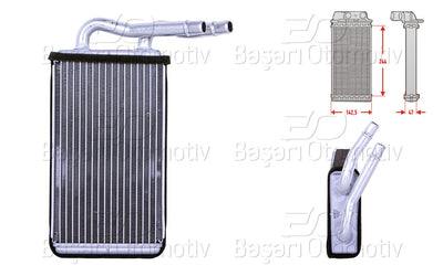 Wisco 3143251-00 Heater Core Brazing 245X145 mm Ford Transit Box 2.0 DI 2.3 2.4 DI 2000 > — Heater & Blower