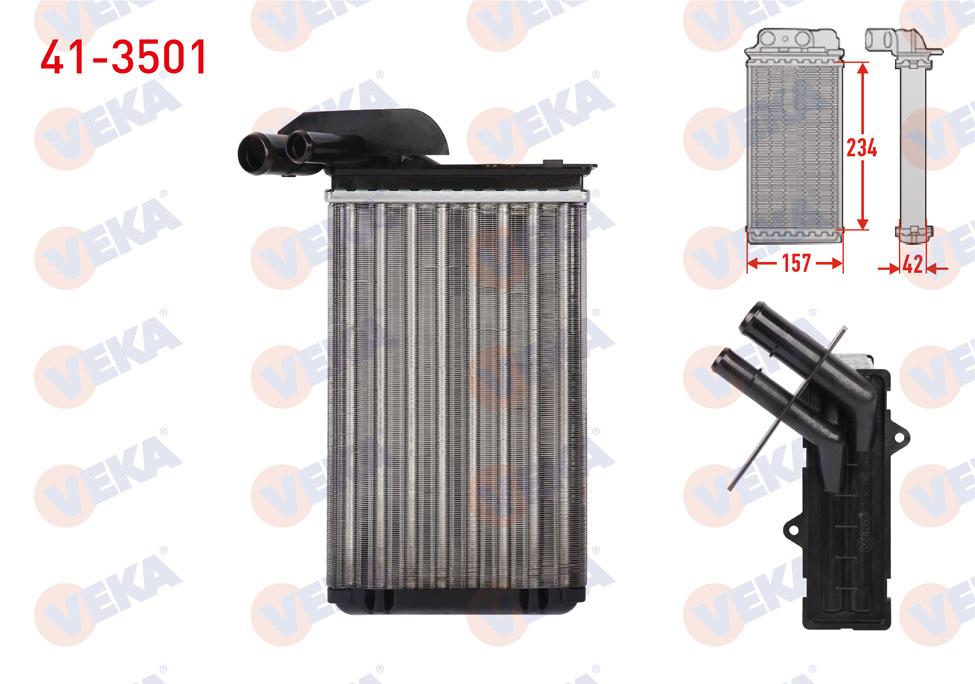 Veka 41-3501 Heater Core Mechanical Renault R19 1.4 1988-2001 — Heater & Blower